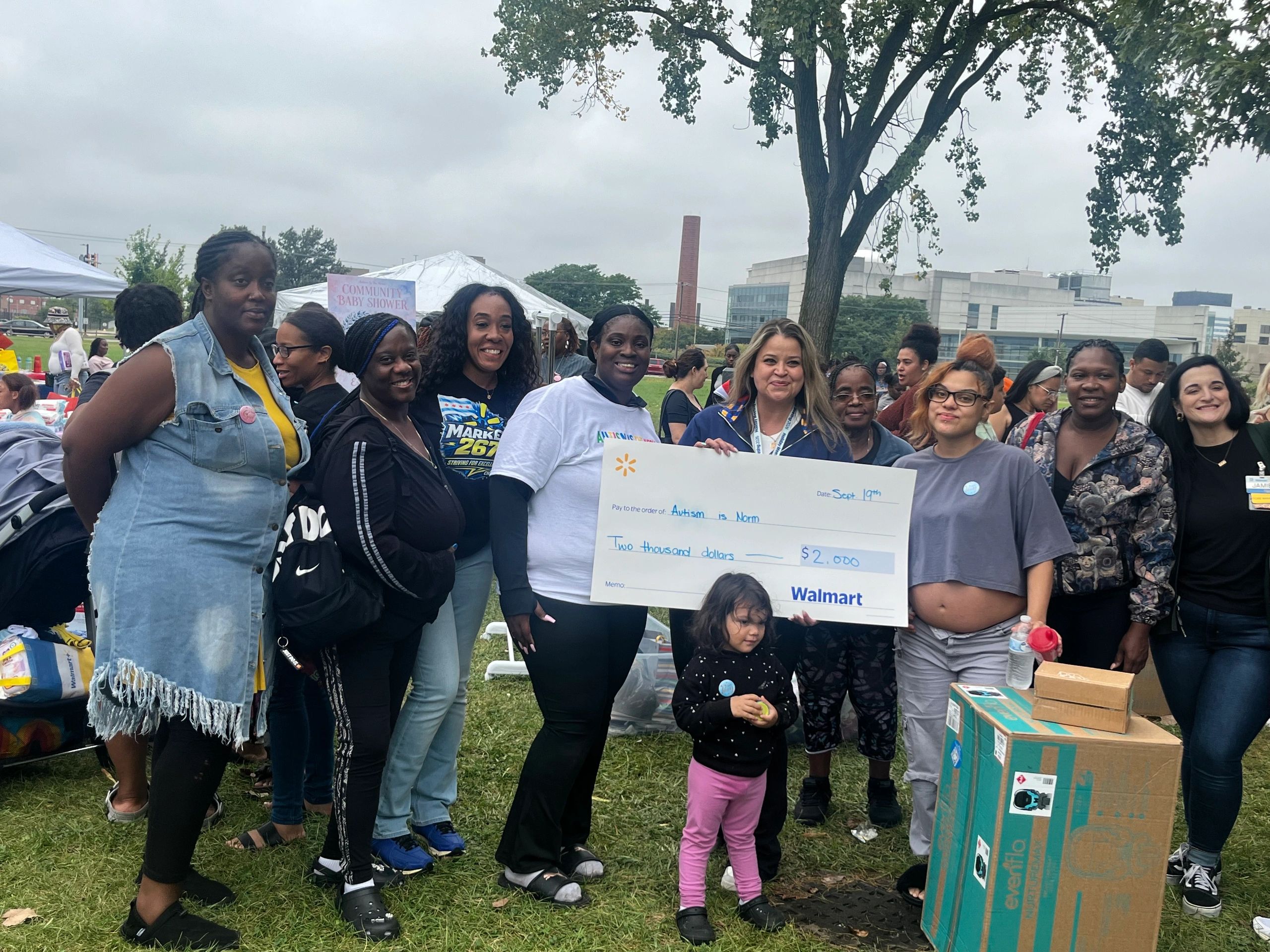 Walmart donation check presentation