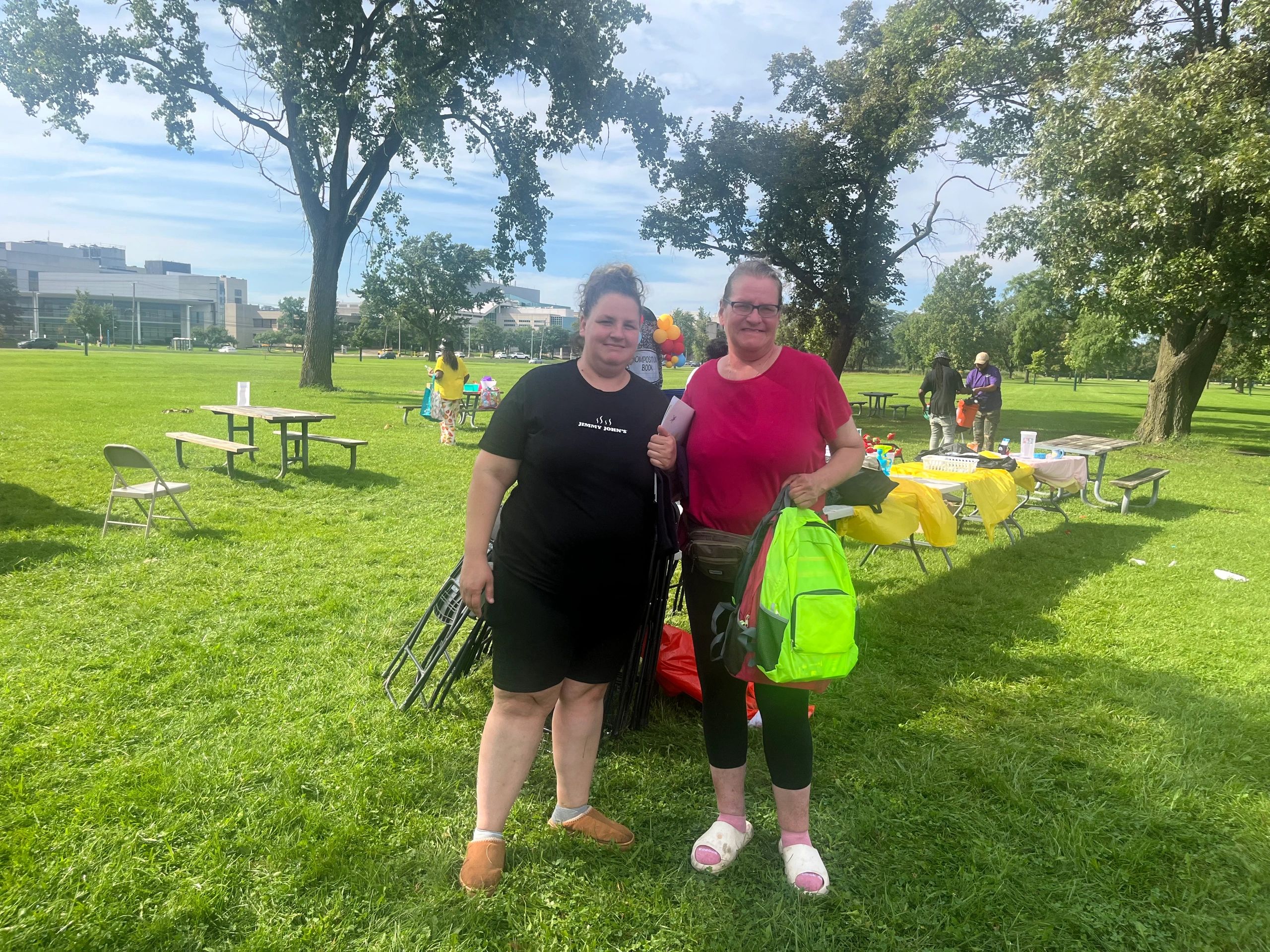 Family at community park